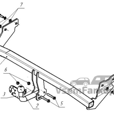 Фаркоп AvtoS KI20 Kia Picanto 2003