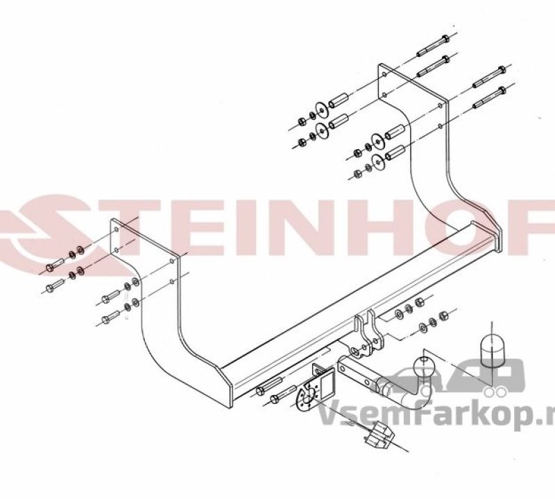 Фаркоп Steinhof K034 Kia K2900 2008
