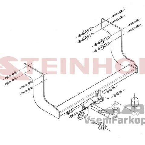 Фаркоп Steinhof K034 Kia K2900 2008