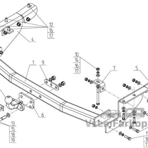 Фаркоп AvtoS NS31 Nissan Patrol Y62 2010