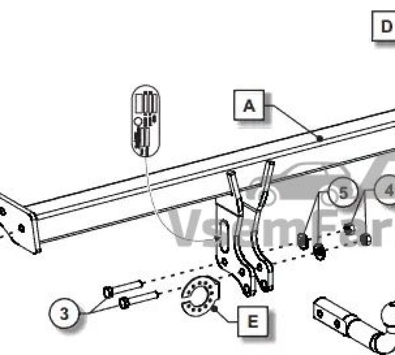 Фаркоп ORIS-BOSAL 047531 Volvo XC40 2017