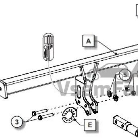 Фаркоп ORIS-BOSAL 047531 Volvo XC40 2017