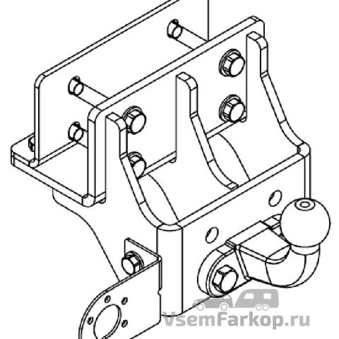 Фаркоп AvtoS TY47 Toyota Hilux 2006