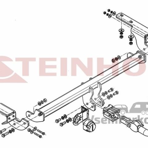 Фаркоп Steinhof C048 Citroen DS4 2011