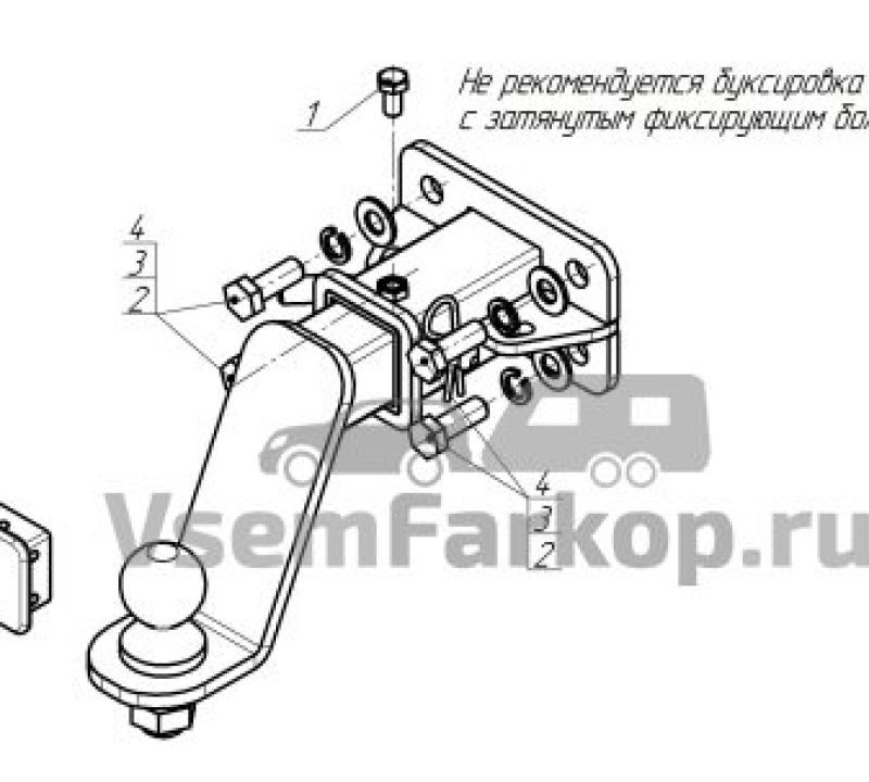 Фаркоп Motodor 93123E Haval H5 2024