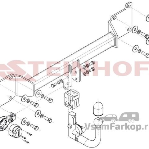 Фаркоп Steinhof J017 Jaguar XF 2015