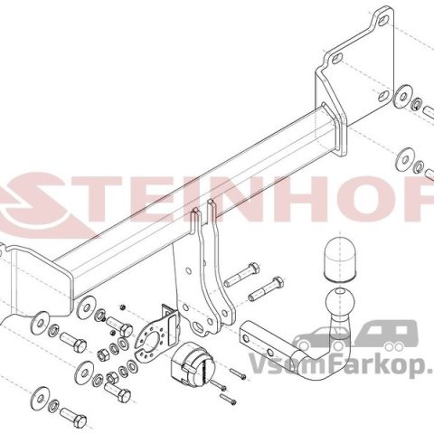 Фаркоп Steinhof J016 Jaguar XF 2015