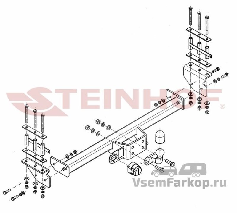 Фаркоп Steinhof N074 Nissan Patrol Y61 1997