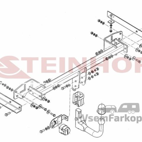 Фаркоп Steinhof O166 Opel Mokka 2012