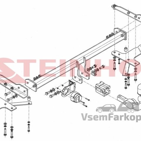 Фаркоп Steinhof T125 Toyota Corolla Verso 2001