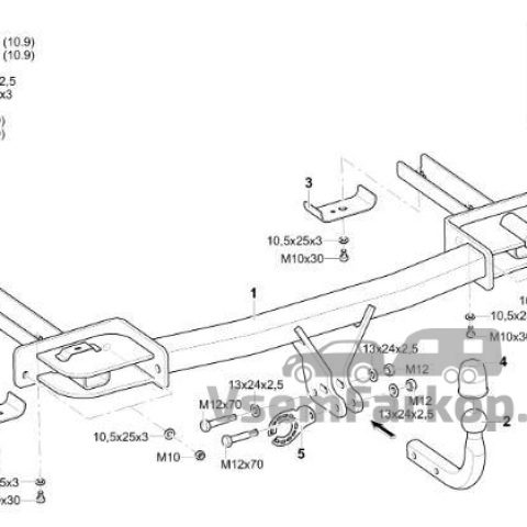 Фаркоп WESTFALIA 314419600001 Chevrolet Orlando 2011