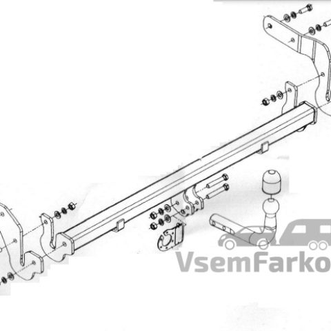 Фаркоп IMIOLA J032 Hyundai Matrix 2001
