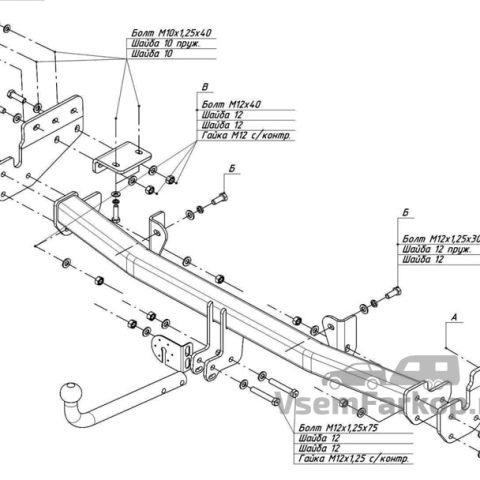 Фаркоп ORIS-BOSAL 8010A Infiniti FX 2003