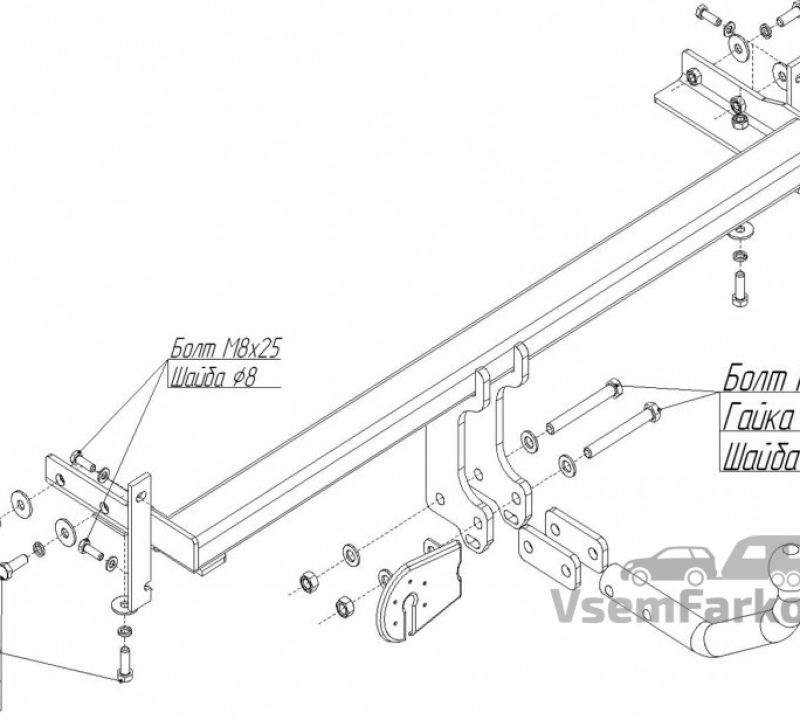 Фаркоп ORIS-BOSAL 6732A Kia Cerato 2004