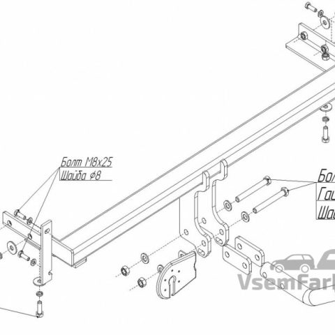 Фаркоп ORIS-BOSAL 6732A Kia Cerato 2004