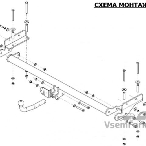 Фаркоп ORIS-BOSAL 6744A Kia Cerato 2008 — фото 7
