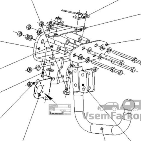 Фаркоп ORIS-BOSAL 3099A Lexus LХ 570 J200 2008