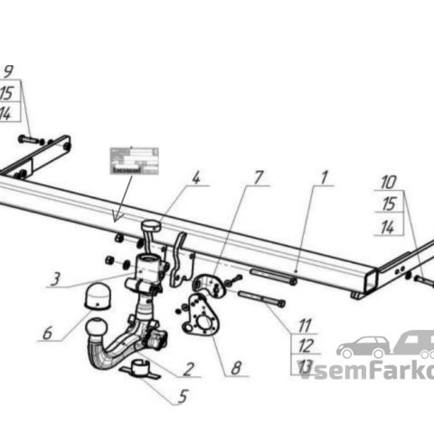 Фаркоп ORIS-BOSAL 2156D2 Seat Ateca 2016