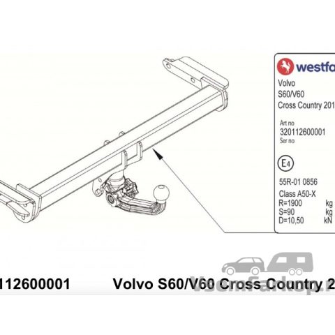 Фаркоп WESTFALIA 320112600001 Volvo S60 Cross Country 2015
