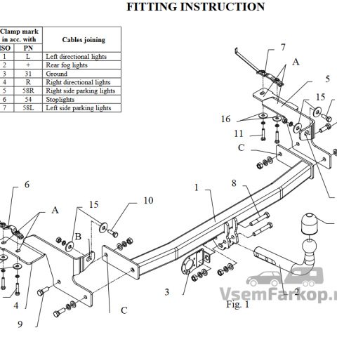Фаркоп Auto-Hak R37 Fiat Idea 2004