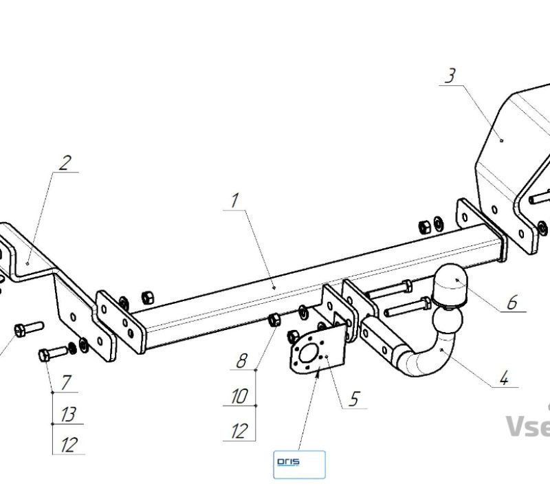 Фаркоп ORIS-BOSAL 6771A Kia Cerato 2021