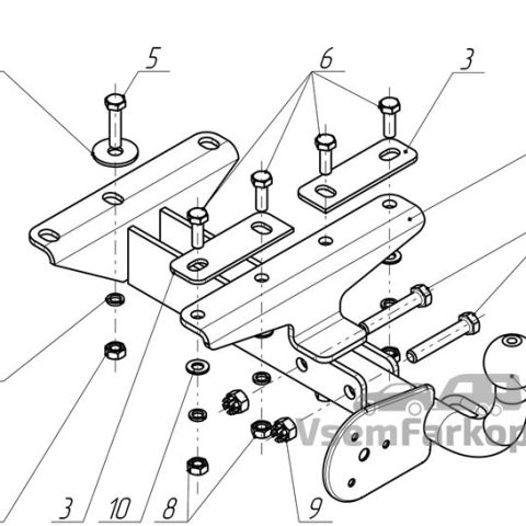 Фаркоп AvtoS DW04 Daewoo Matiz 2000