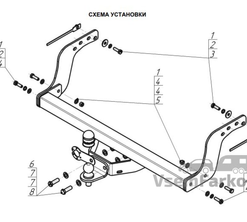 Фаркоп Motodor 93109FE Great Wall Poer 2021