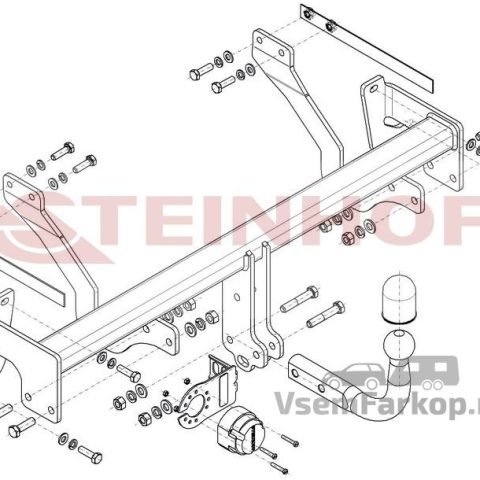 Фаркоп Steinhof F078 Fiat Doblo Work Up 2011
