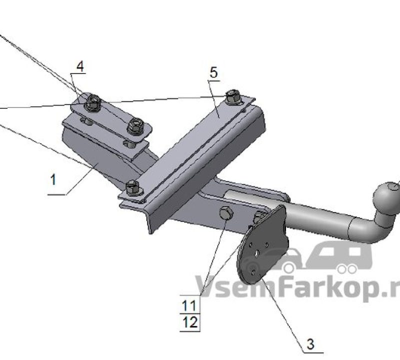 Фаркоп AvtoS HY14 Hyundai Matrix 2001