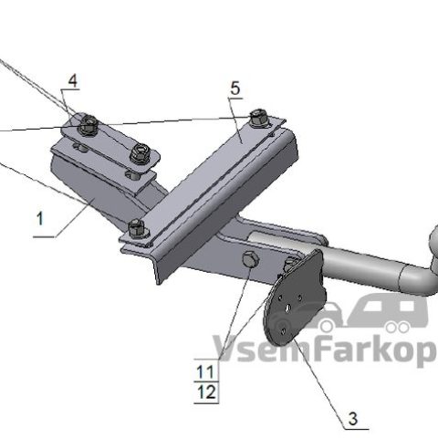 Фаркоп AvtoS HY14 Hyundai Matrix 2001